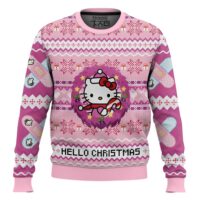 Hooktab Hello Christmas Hello Kitty Ugly Christmas Sweater