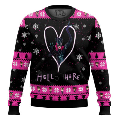 Hello There Catwoman Ugly Christmas Sweater