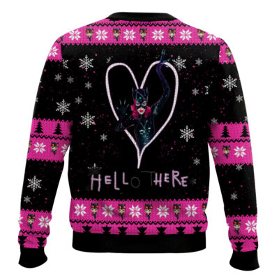 Hooktab Hello There Catwoman Ugly Christmas Sweater