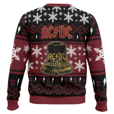 Hooktab Hells Bells AC/DC Ugly Christmas Sweater