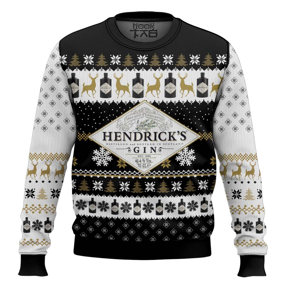 Hooktab Hendrick's Gin Ugly Christmas Sweater Hooktab Hendrick's Gin Ugly Christmas Sweater
