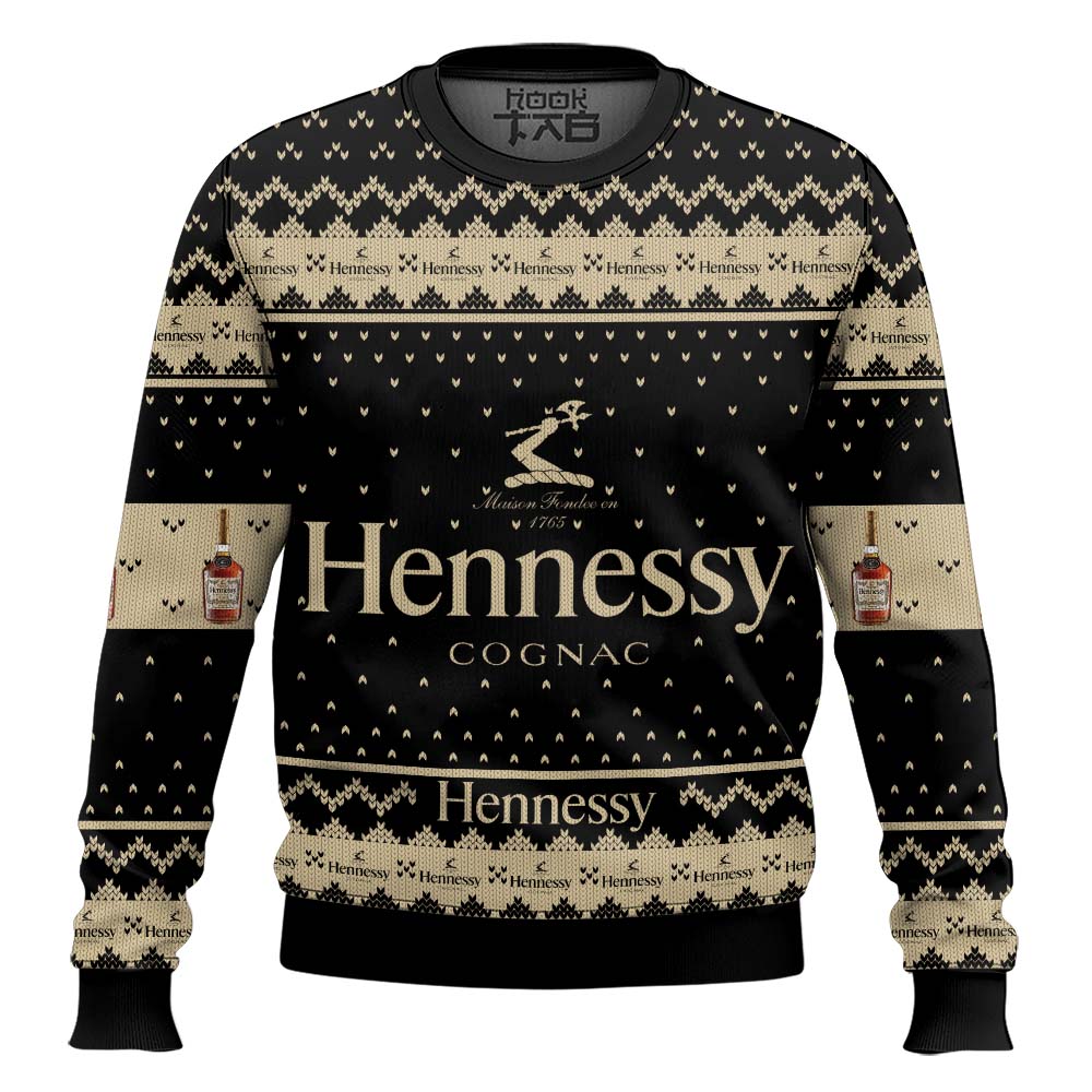 Hooktab Hennessy Cognac Ugly Christmas Sweater Hooktab Hennessy Cognac Ugly Christmas Sweater