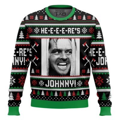 Here's Johnny The Shining Ugly Christmas Sweater