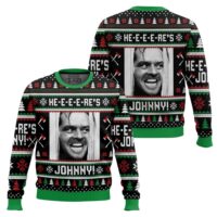 Hooktab Here's Johnny The Shining Ugly Christmas Sweater