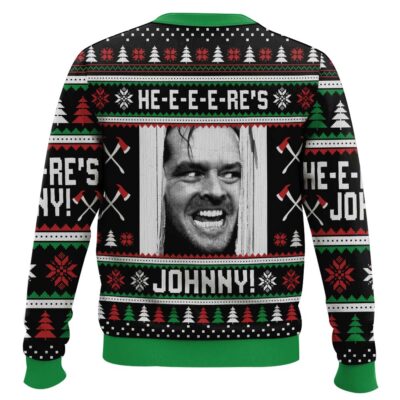Hooktab Here’s Johnny The Shining Ugly Christmas Sweater