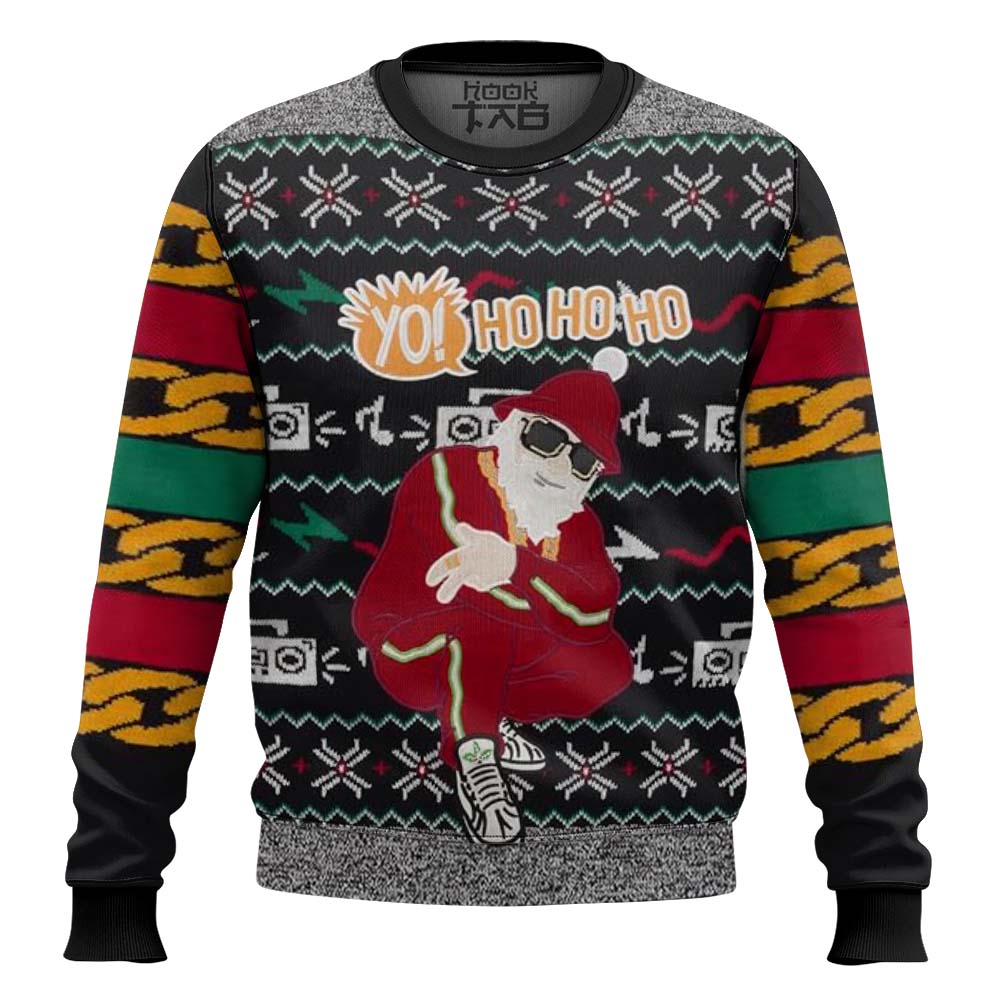 Hooktab Hip-hop Santa Ugly Christmas Sweater Hooktab Hip-hop Santa Ugly Christmas Sweater