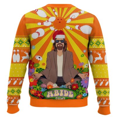 Hooktab Hippie Abide The Big Lebowski Ugly Christmas Sweater
