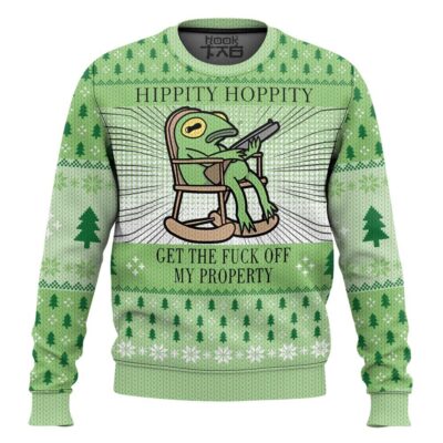 Hippity Hoppity Get Out Of My Property Kermit The Frog Meme Ugly Christmas Sweater