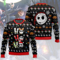 Hooktab Ho Ho Ho Jack Skellington Ugly Christmas Sweater