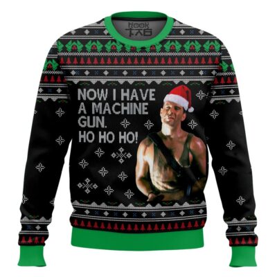 Ho Ho Ho Machine Gun Die Hard Ugly Christmas Sweater