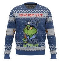 Hooktab Ho Ho Holy Sh!t I'm Drunk Busch Light Grinch Ugly Christmas Sweater