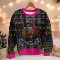Hooktab Ho Ho Homecoming Go Bayside Ugly Christmas Sweater