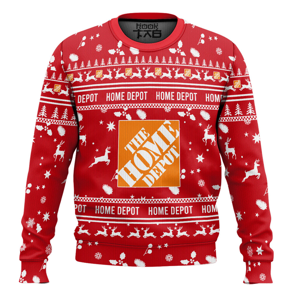 Hooktab Home Depot Premium Ugly Christmas Sweater Hooktab Home Depot Premium Ugly Christmas Sweater