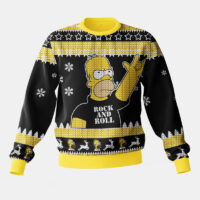 Hooktab Homer Rock And Roll The Simpsons Ugly Christmas Sweater