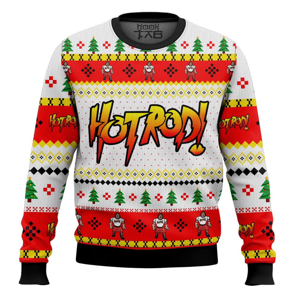 Hooktab Hot Rop Roddy Piper WWE Ugly Christmas Sweater Hooktab Hot Rop Roddy Piper WWE Ugly Christmas Sweater