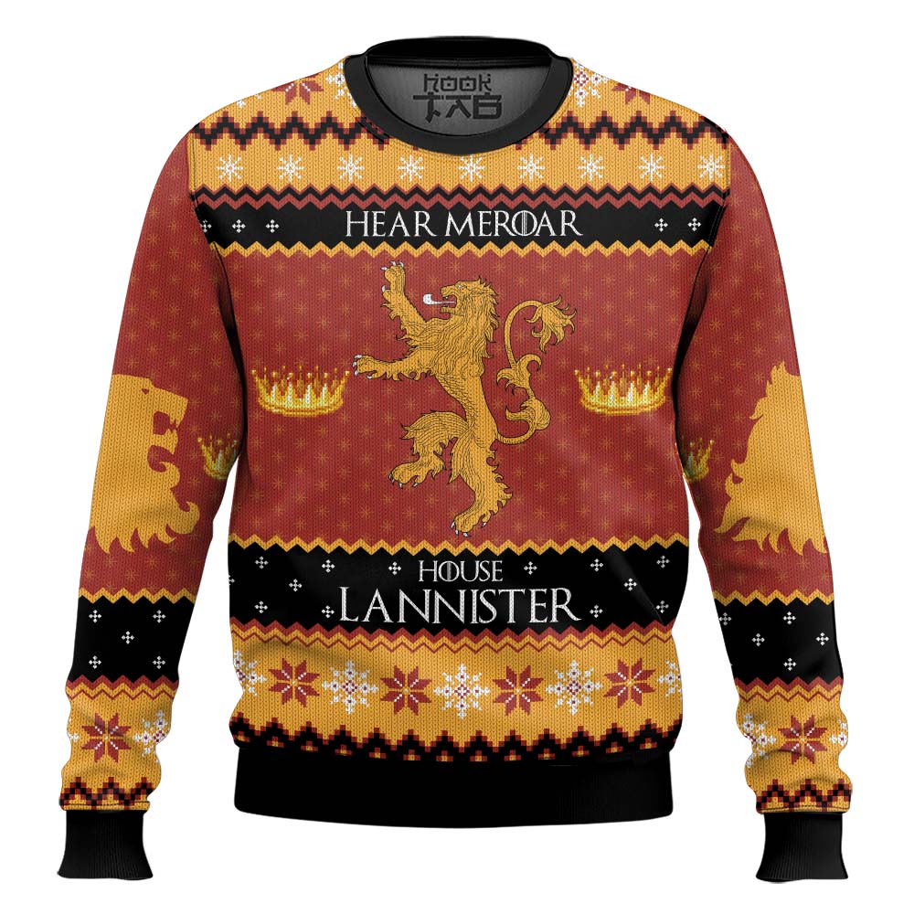 Hooktab House Lannister Game Of Thrones Ugly Christmas Sweater Hooktab House Lannister Game Of Thrones Ugly Christmas Sweater
