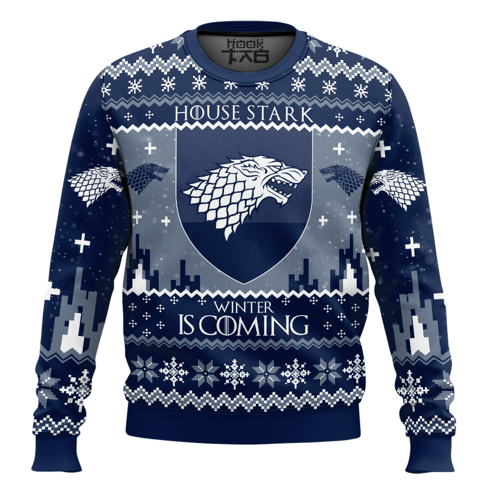 Hooktab House Stark Game Of Thrones Ugly Sweater Hooktab House Stark Game Of Thrones Ugly Sweater