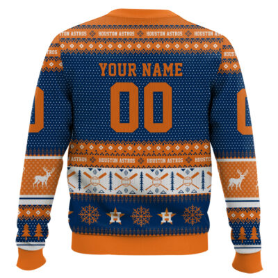 Hooktab Houston Astros – Custom Name And Number Ugly Sweater