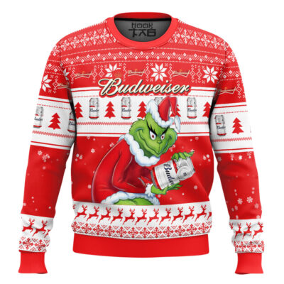 How The Grinch Budweiser Ugly Christmas Sweater