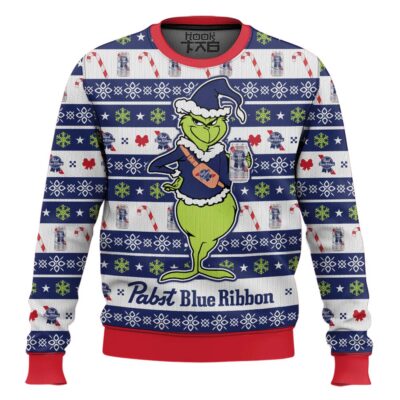 How The Grinch Stole Pabst Blue Ribbon Ugly Christmas Sweater