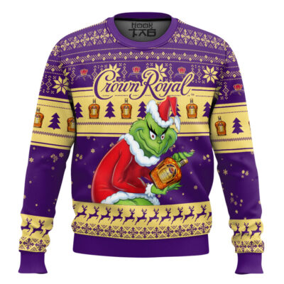 How The Grinch That Stole Crown Royal Ugly Christmas Sweater