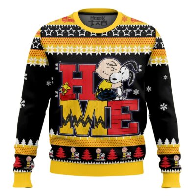Hug Me The Charlie Brown and Snoopy Show Ugly Christmas Sweater