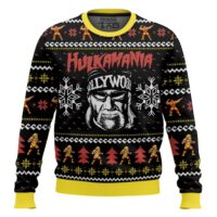 Hooktab Hulk Hogan Hulkamania WWE Ugly Christmas Sweater