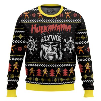 Hulk Hogan Hulkamania WWE Ugly Christmas Sweater