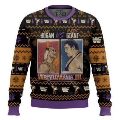 Hulk Hogan vs Andre The Giant WWE Ugly Christmas Sweater