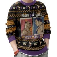 Hooktab Hulk Hogan vs Andre The Giant WWE Ugly Christmas Sweater