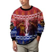 Hooktab Hulk Hogan vs Hollywood Hogan WWE Ugly Christmas Sweater