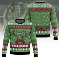 Hooktab Hulk Smash! Ugly Christmas Sweater