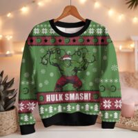 Hooktab Hulk Smash! Ugly Christmas Sweater