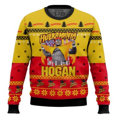 Hulkamania Hulk Hogan WWE Ugly Christmas Sweater