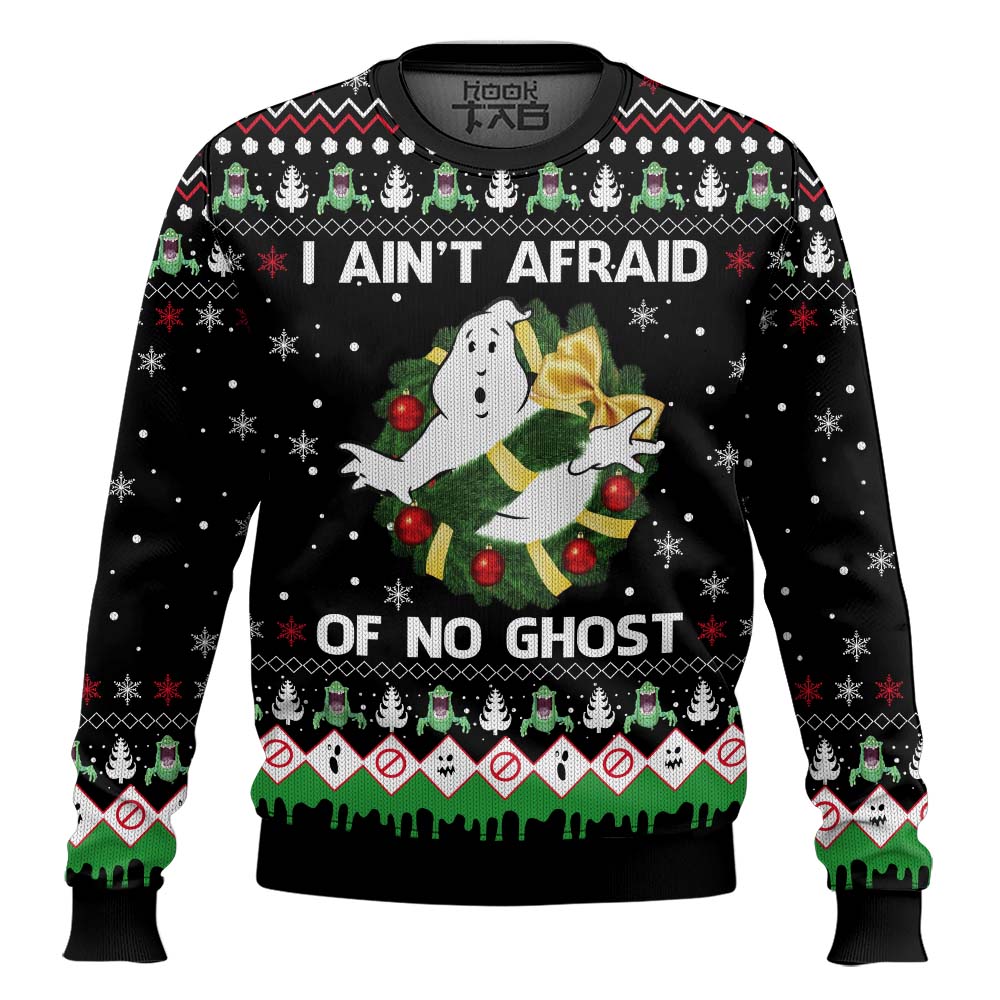 Hooktab I Ain’t Afraid Of No Ghost Ghostbusters Ugly Christmas Sweater Hooktab I Ain’t Afraid Of No Ghost Ghostbusters Ugly Christmas Sweater
