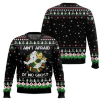 Hooktab I Ain’t Afraid Of No Ghost Ghostbusters Ugly Christmas Sweater