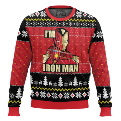 I Am Iron Man Ugly Christmas Sweater