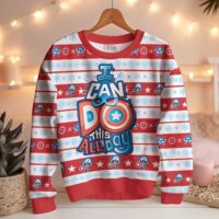 Hooktab I Can Do This All Day Captain America Ugly Christmas Sweater