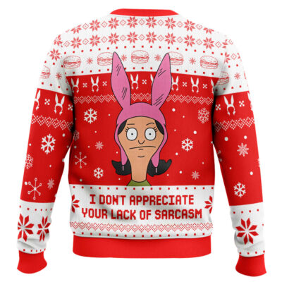 Hooktab I Dont Appreciate Your Lack Of Sarcasm Bob’s Burgers Ugly Christmas Sweater