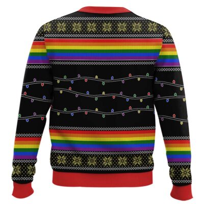 Hooktab I Don’t Give A F**k Unicorn LGBT Support Ugly Christmas Sweater