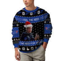 Hooktab i Feel The Need The Need For Speed op Gun Ugly Christmas Sweater