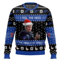 Hooktab i Feel The Need The Need For Speed op Gun Ugly Christmas Sweater