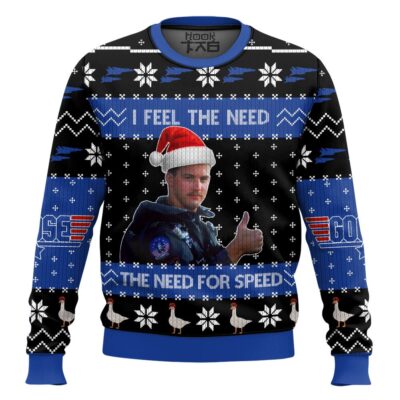 i Feel The Need The Need For Speed op Gun Ugly Christmas Sweater