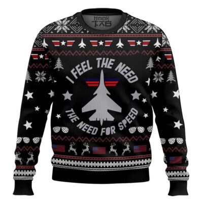 I Feel The Need Top Gun Ugly Christmas Sweater