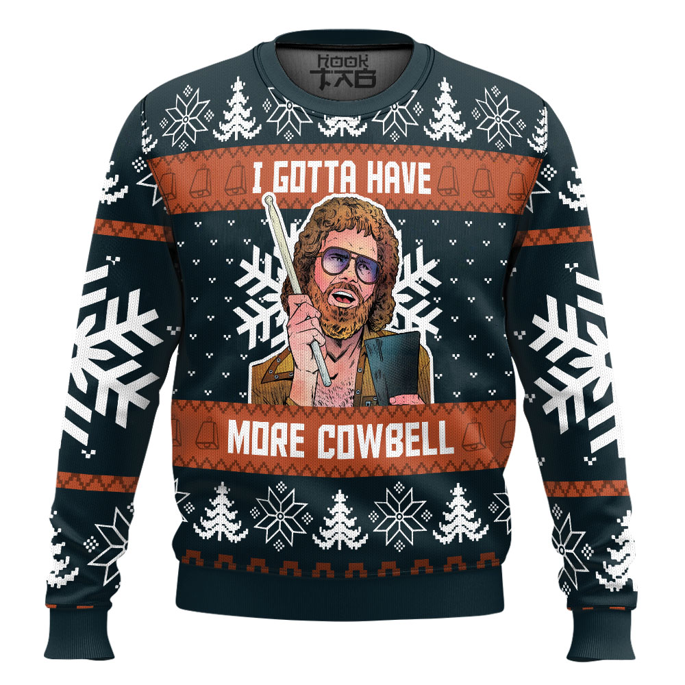Hooktab I Gotta Have More Cowbell Saturday Night Live Ugly Christmas Sweater Hooktab I Gotta Have More Cowbell Saturday Night Live Ugly Christmas Sweater
