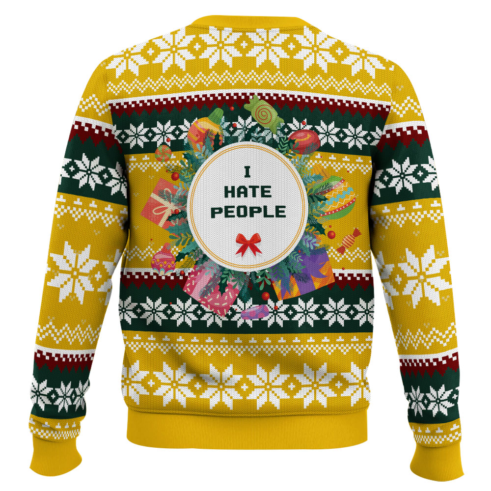 Hooktab I Hate People Parody Ugly Christmas Sweater Hooktab I Hate People Parody Ugly Christmas Sweater