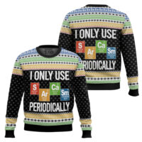 Hooktab I Only Use Sarcasm Periodically Chemist Science Ugly Christmas Sweater