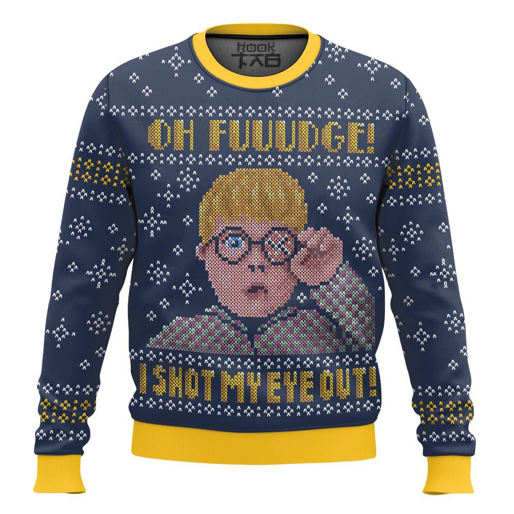 Hooktab I Shot My Eye Out A Christmas Story Ugly Christmas Sweater Hooktab I Shot My Eye Out A Christmas Story Ugly Christmas Sweater