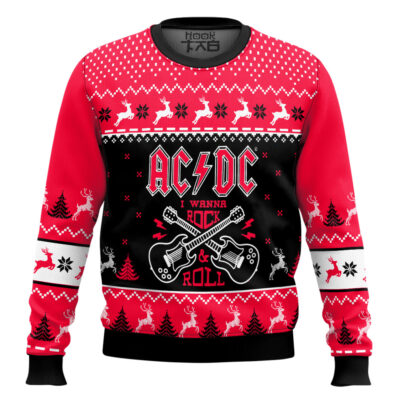 I Wanna Rock & Roll AC/DC Ugly Christmas Sweater