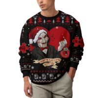 Hooktab I Want To Play A Game Saw Ugly Christmas Sweater